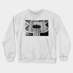 Tenor Ukulele in Black and White Crewneck Sweatshirt